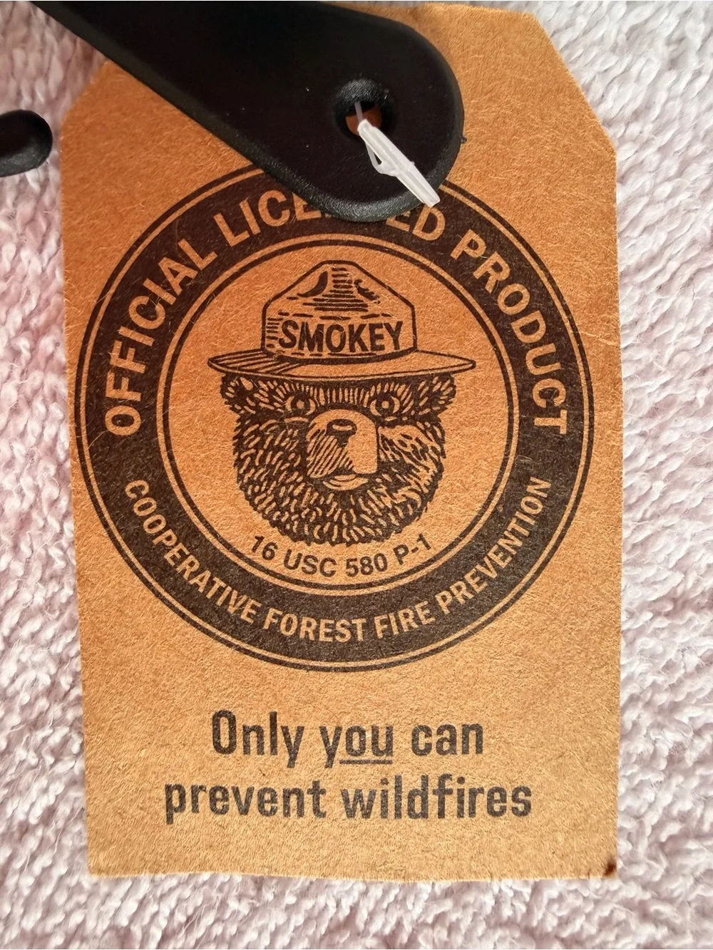 Smokey Bear Official Trucker Hat Tan Mesh Snapback NWT